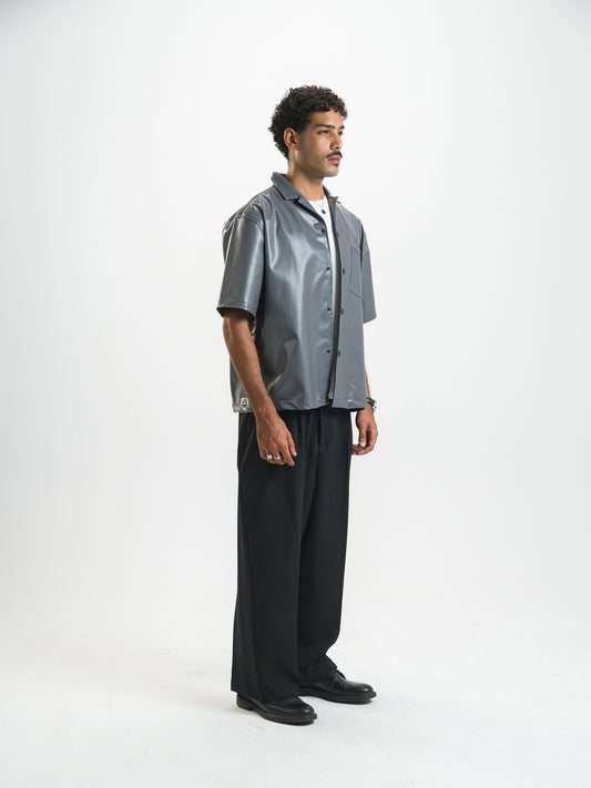 Over Sate Grey Leather