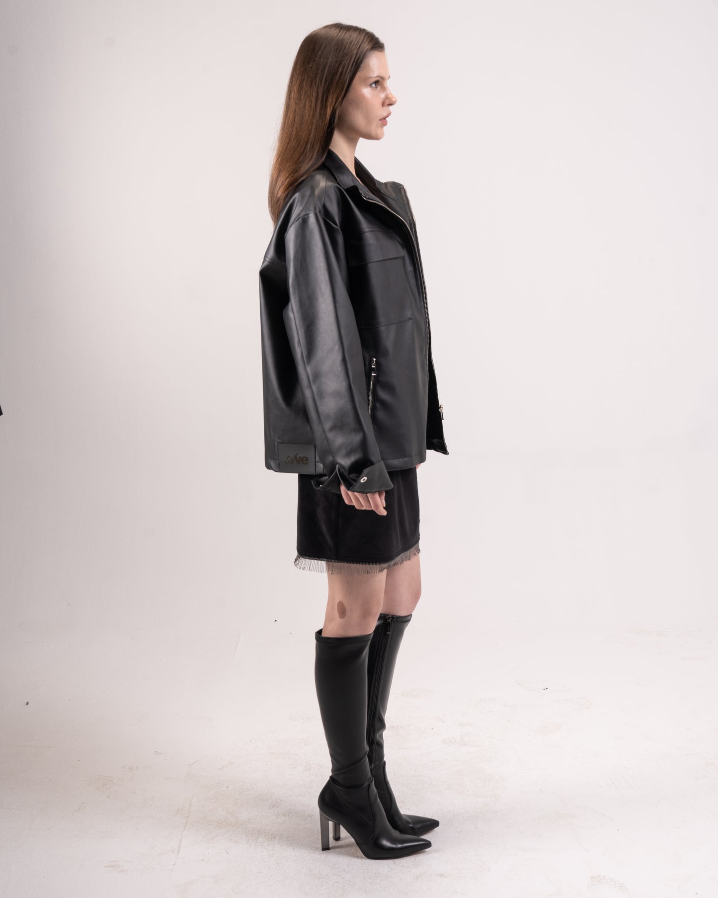 Black leather jacket