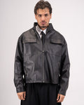 Black leather jacket