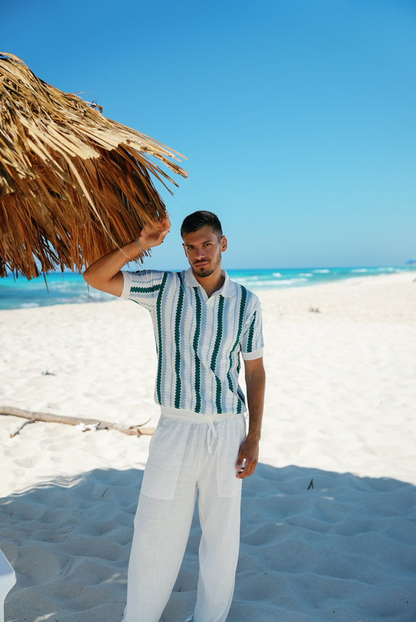 Waves Knitted Polo