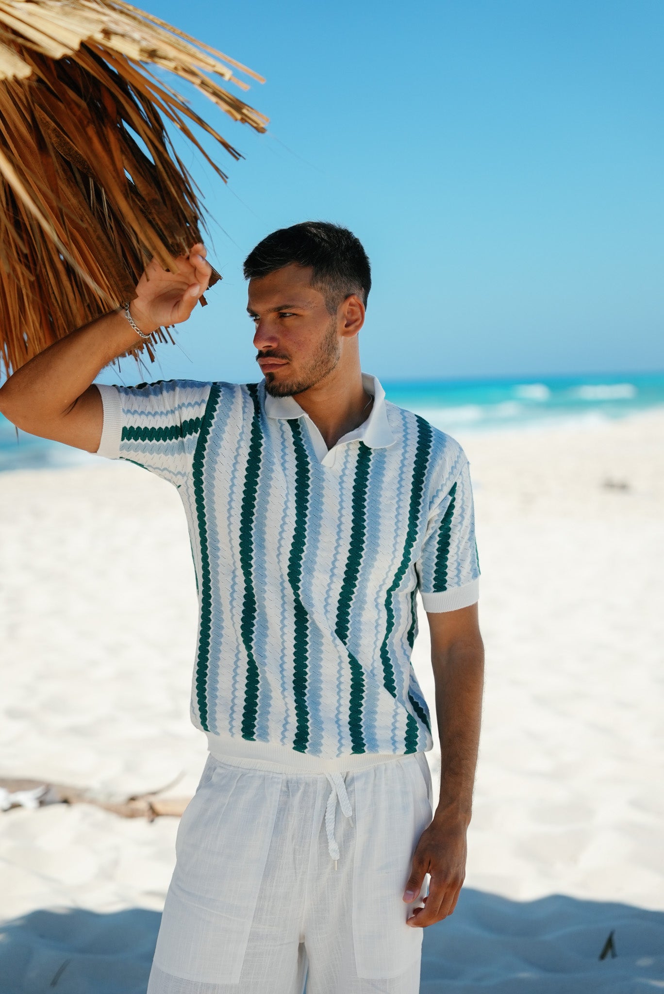 Waves Knitted Polo