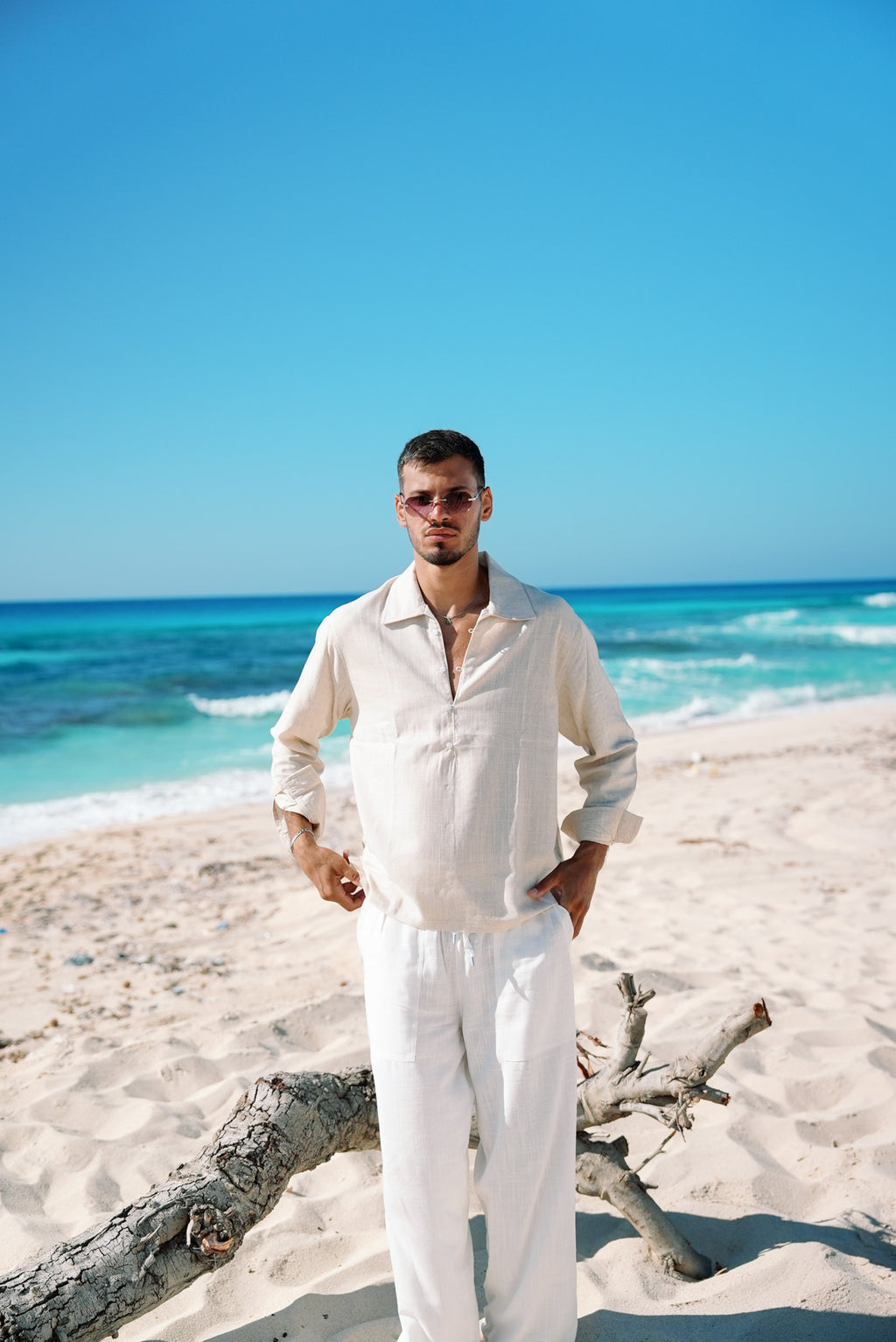 Beige Linin Shirt