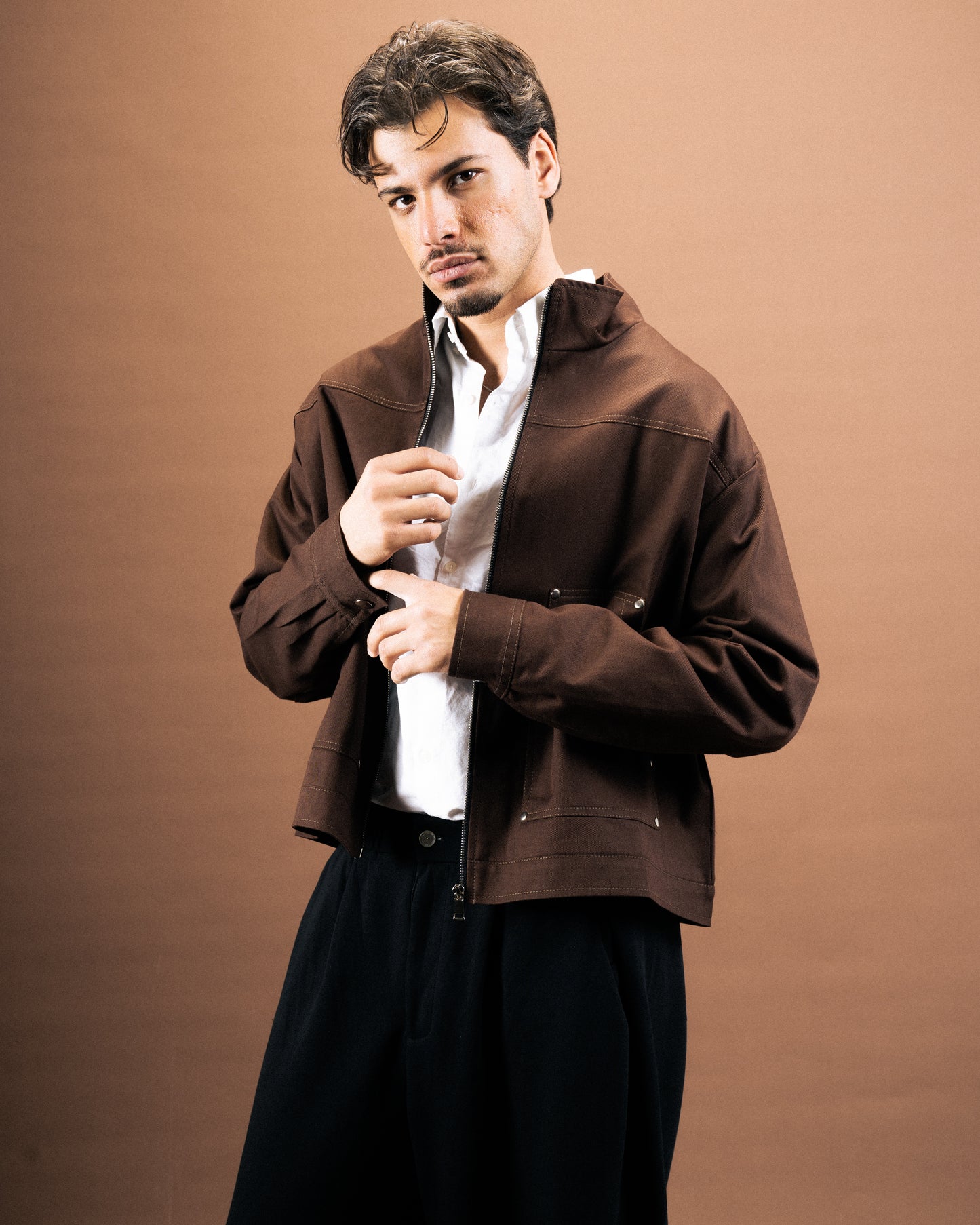 بني Carpenter جاكيت  