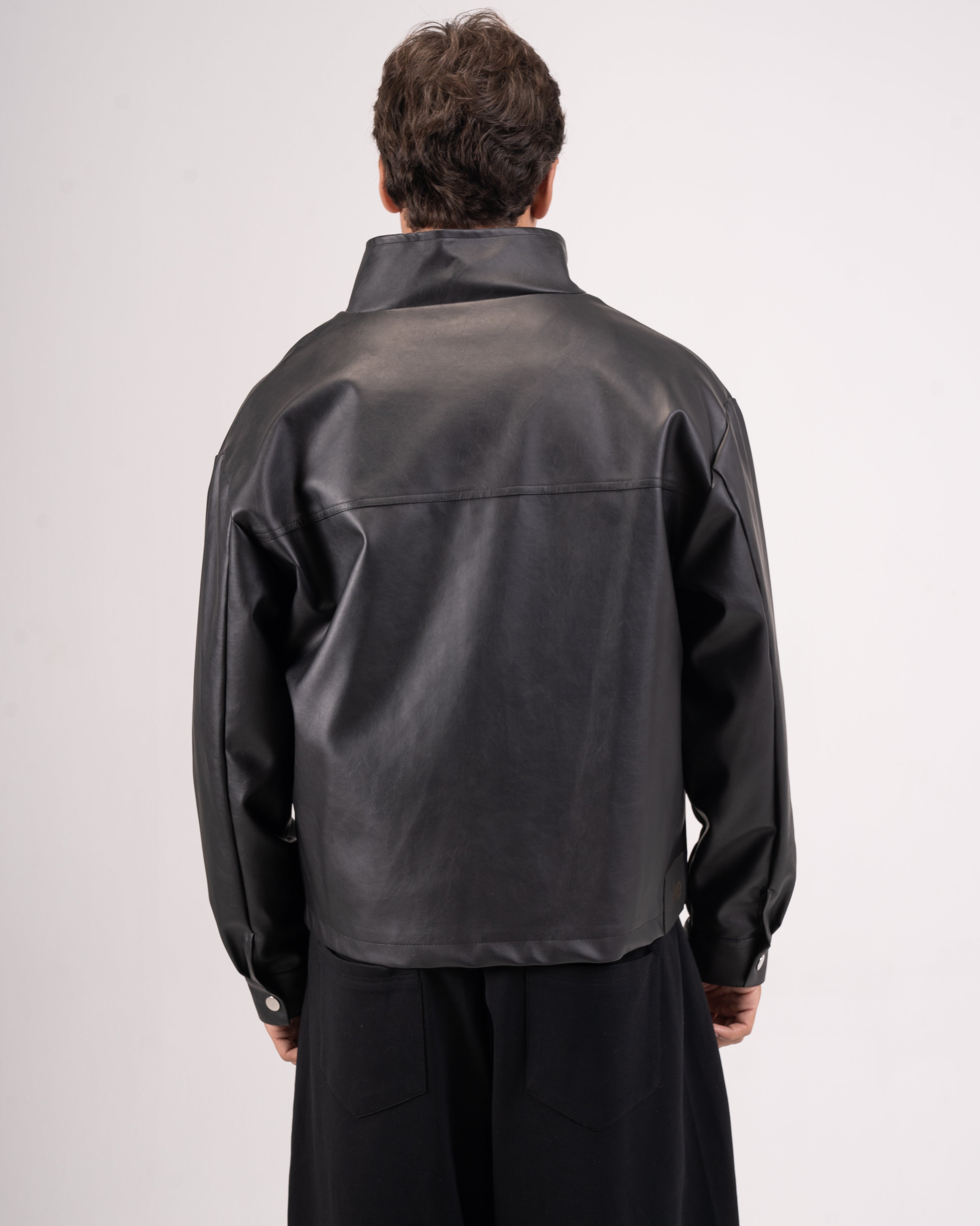 Black leather jacket